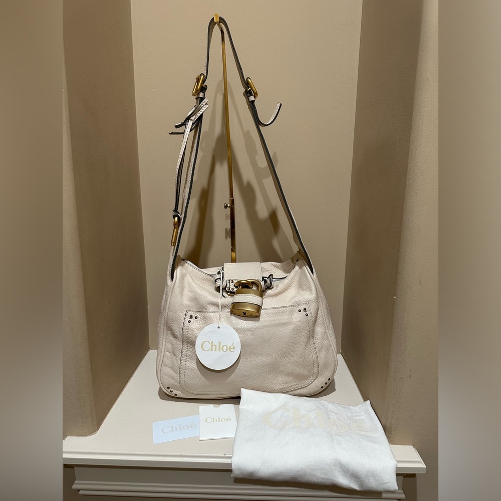 Chloe Paddington *NWT* Ivory Leather Hobo Shoulderbag